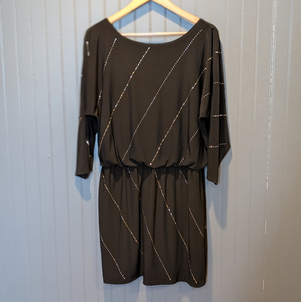 White House Black Market Black‎ 3/4 Sleeve Dress